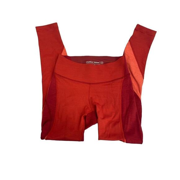Outdoor Voices Womens Red Orange Ankle Athletic Leggings Size XS Contrast 25" - Picture 9 of 9